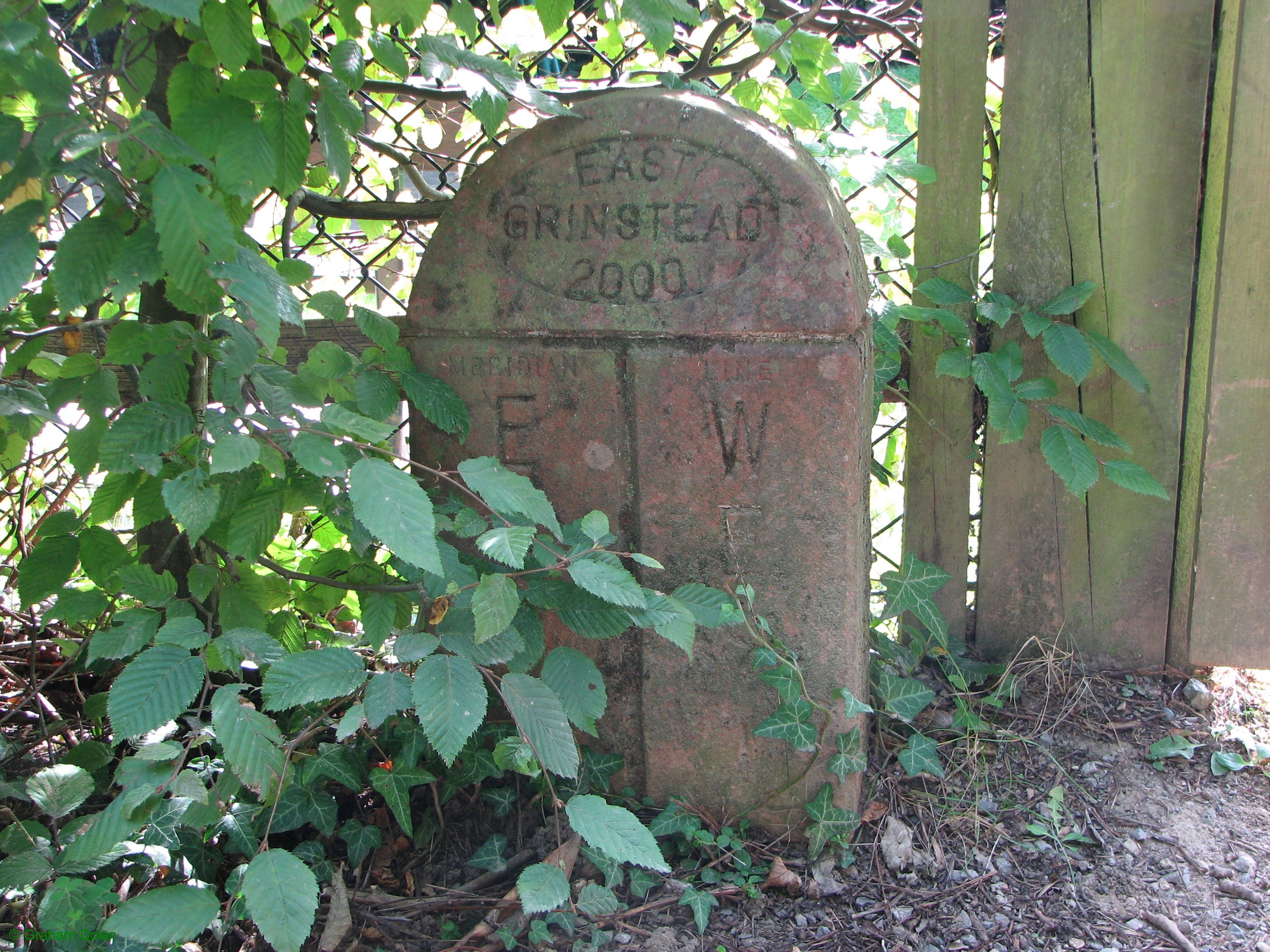 Greenwich Meridian Marker; England; West Sussex; East Grinstead